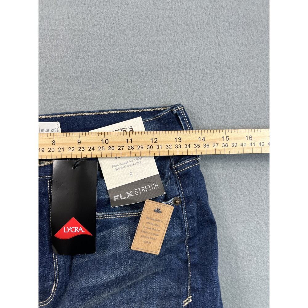 Mudd Women's Jeggings Size 9 Blue Denim High Rise Distressed Stretch New - Picture 6 of 8